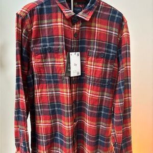 Denim & Flower Ricky Singh Striped Flannel Mens Button Down NWT XL -44